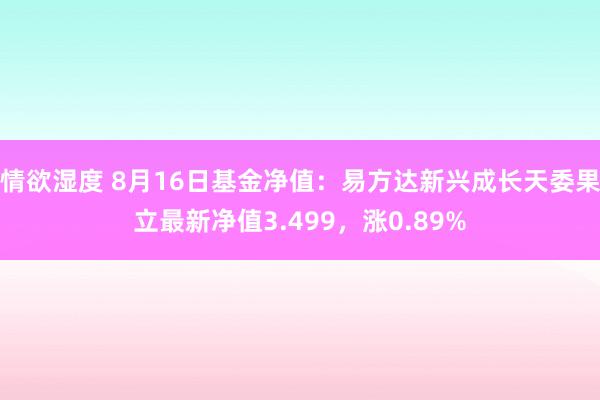 情欲湿度 8月16日基金净值：易方达新兴成长天委果立最新净值3.499，涨0.89%