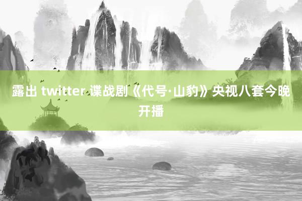 露出 twitter 谍战剧《代号·山豹》央视八套今晚开播