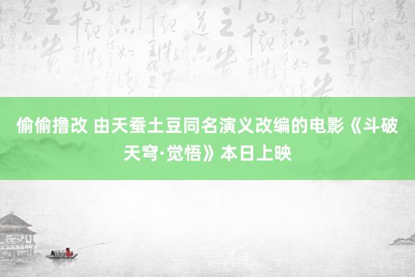 偷偷撸改 由天蚕土豆同名演义改编的电影《斗破天穹·觉悟》本日上映